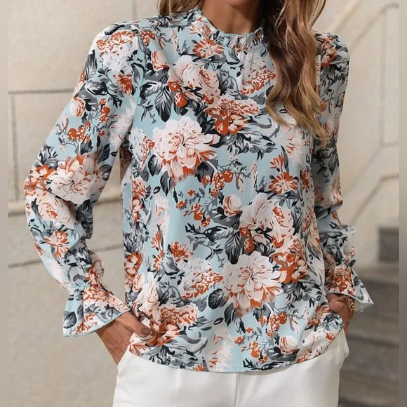 BUNDLE DEAL with 3 Blouses: Women’s long sleeve gorgeous Blouses, all SZ XL - Picture 3 of 6